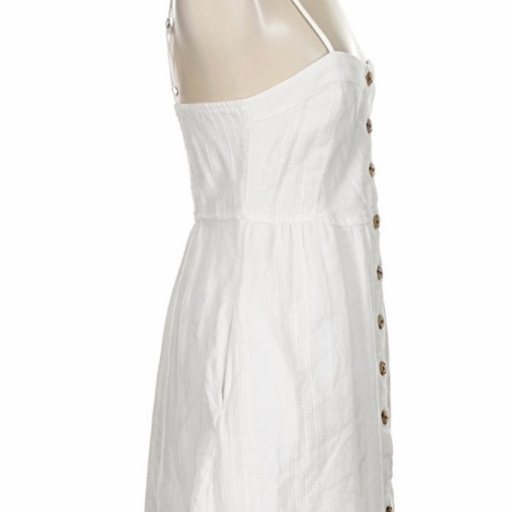 Universal Thread Strapless White Button Dress - image 3
